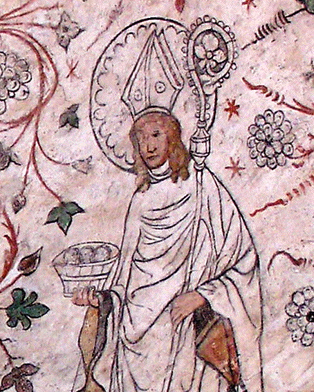 Siegfrid von Växjö – Wandbild in der Kirche Överselö, Quelle: Wikipedia
